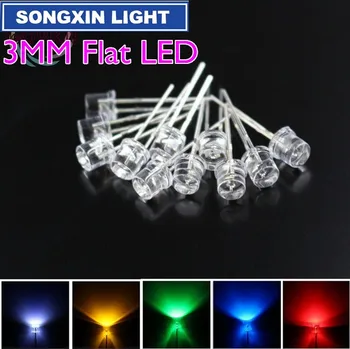 

XIASONGXIN LIGHT 5Valuesx200pcs=1000pcs 3mm White/Blue/Red/Green/Yellow Flat Top Ultra Bright Wide Angle LEDs Diode kit