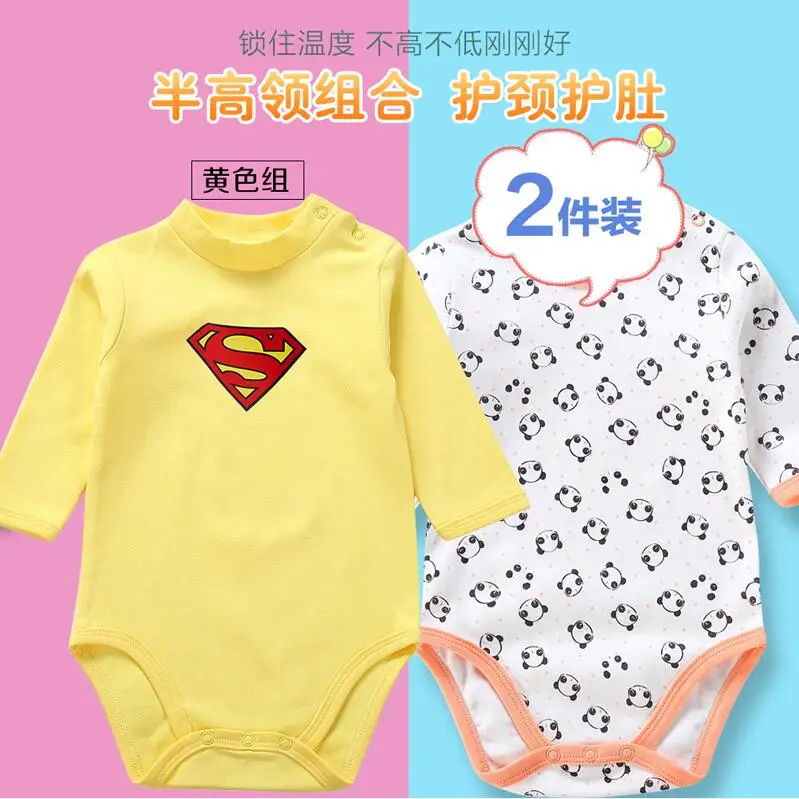Комплект одежды для малышей из 2 предметов; боди для малышей с длинными рукавами; костюмы для малышей; Одежда для мальчиков и девочек; одежда для детей из хлопка - Цвет: yellow pack 2pcs