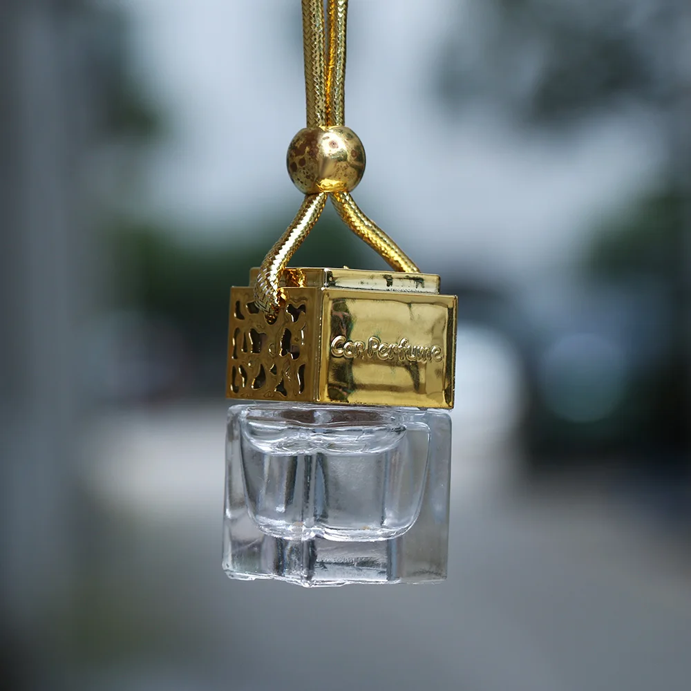 Пустая стеклянная бутылка для эфирных масел диффузор зеркало заднего вида орнамент автомобильный подвесной ароматизатор освежитель воздуха автомобильный Стайлинг