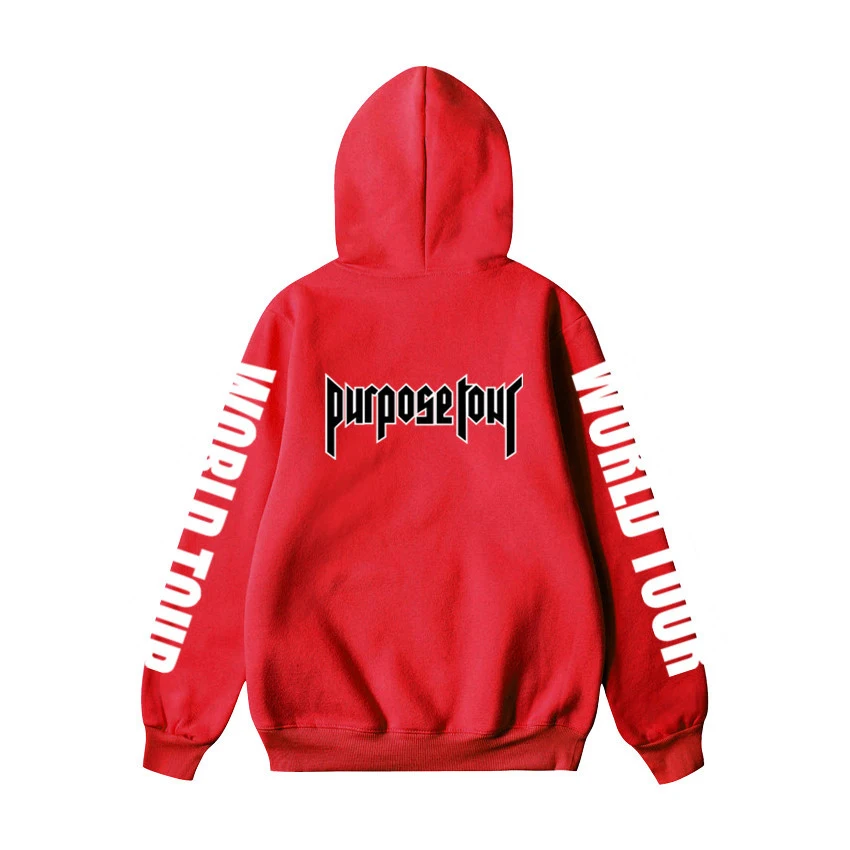 2017 Justin Bieber Purpose Tour Print Hoodie Men Hip hop Hoodie Cotton Pullover WORLD TOUR Special Women Sweatshirt