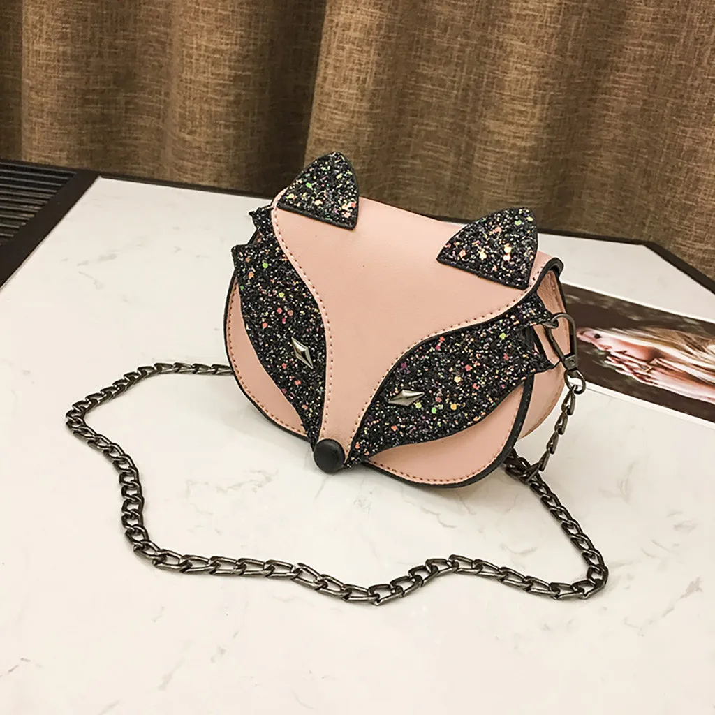 

Retro Children Fox Bag Fashion Child Shoulder Bag Simple One-shoulder Casual Messenger For Girls Kids Sac Leather Small Handbag