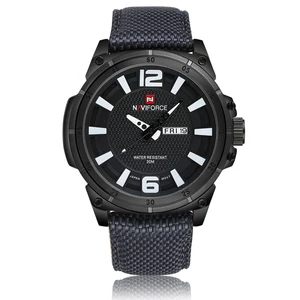 Image 5 - NAVIFORCE Top Brand Military Watches Men Fashion Casual Canvas Leather Sport Quartz Wristwatches Male Clock Relogio Masculino