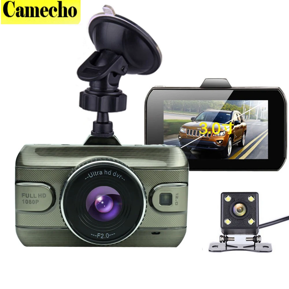 Prix pour 2017 Nouveau Double Lentille Voiture DVR Cam Dashcam 1080 P Full HD Vidéo Registrator Enregistreur De Recul De Sauvegarde Caméra G-capteur de Vision Nocturne Prix pour 2017 Nouveau Double Lentille Voiture DVR Cam Dashcam 1080 P Full HD Vidéo Registrator Enregistreur De Recul De Sauvegarde Caméra G-capteur de Vision Nocturne