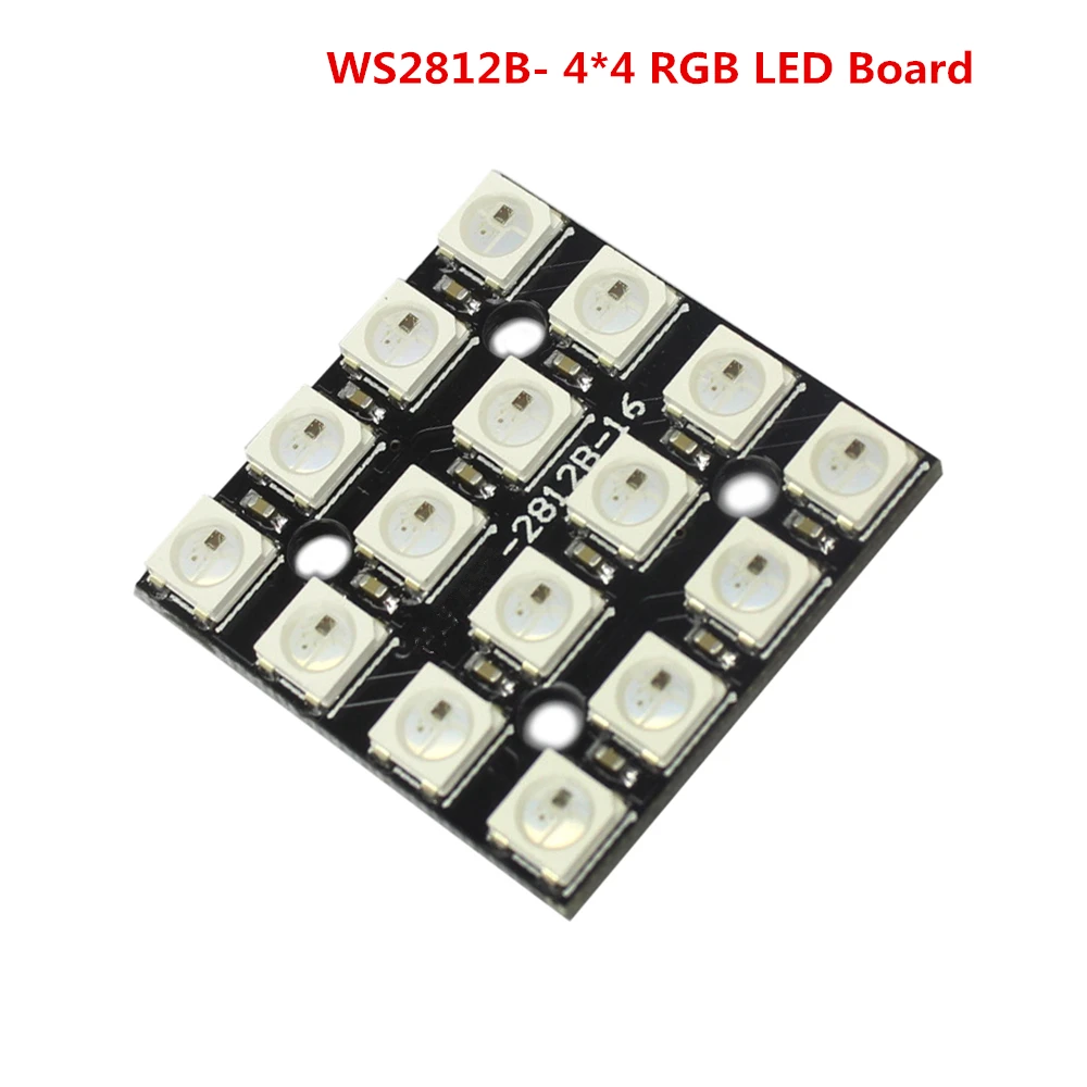 

Smart Electronics 5V 5050 RGB LED Board WS2812B 4*4 16-Bit for arduino Diy Kit