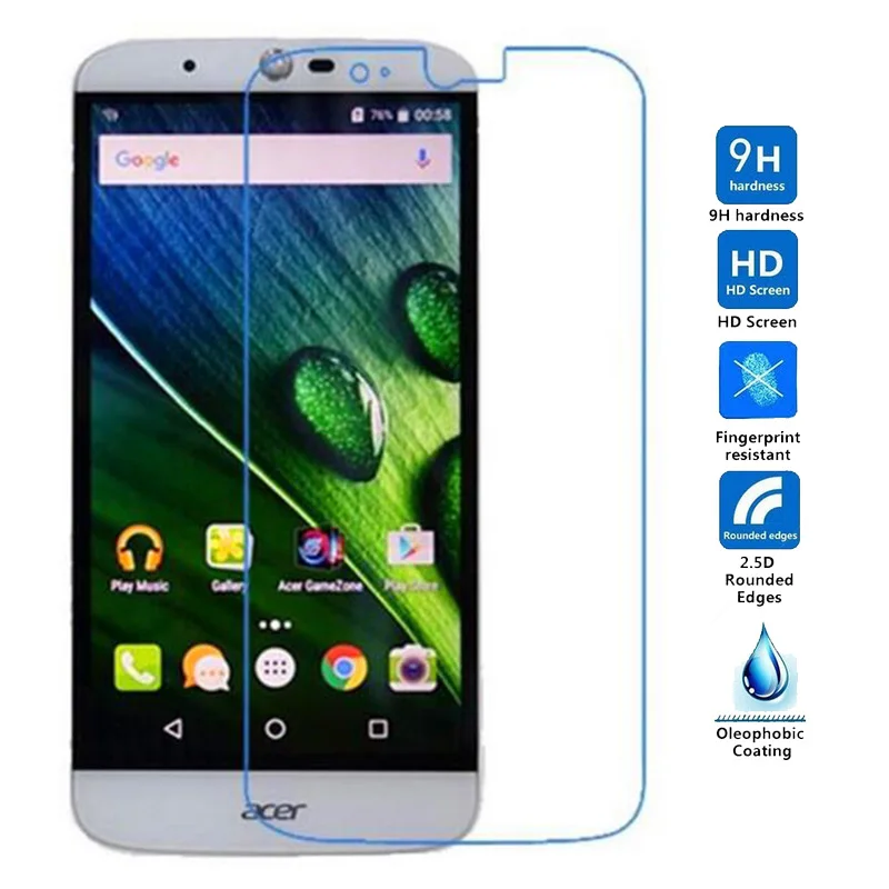 2.5D 9H закаленное стекло для защиты экрана Acer Liquid Zest Plus Z628 Z6E X2 Z525 Z320 M330 E3
