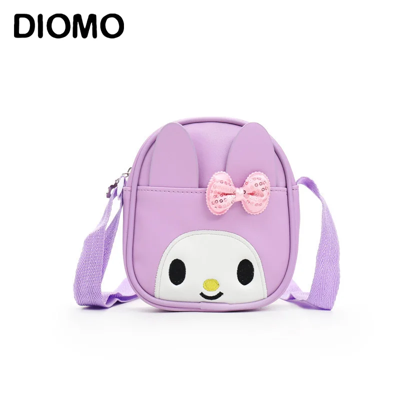 

DIOMO Kids School Bag fashion Bunny Girl Kindergarten Messenger Bag PU Leather Mini Cute pink red infant corssbody beach bags