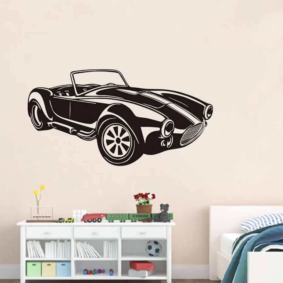 Klasik Balap Mobil Dinding Decals Vinyl Wall Sticker Mural Besar