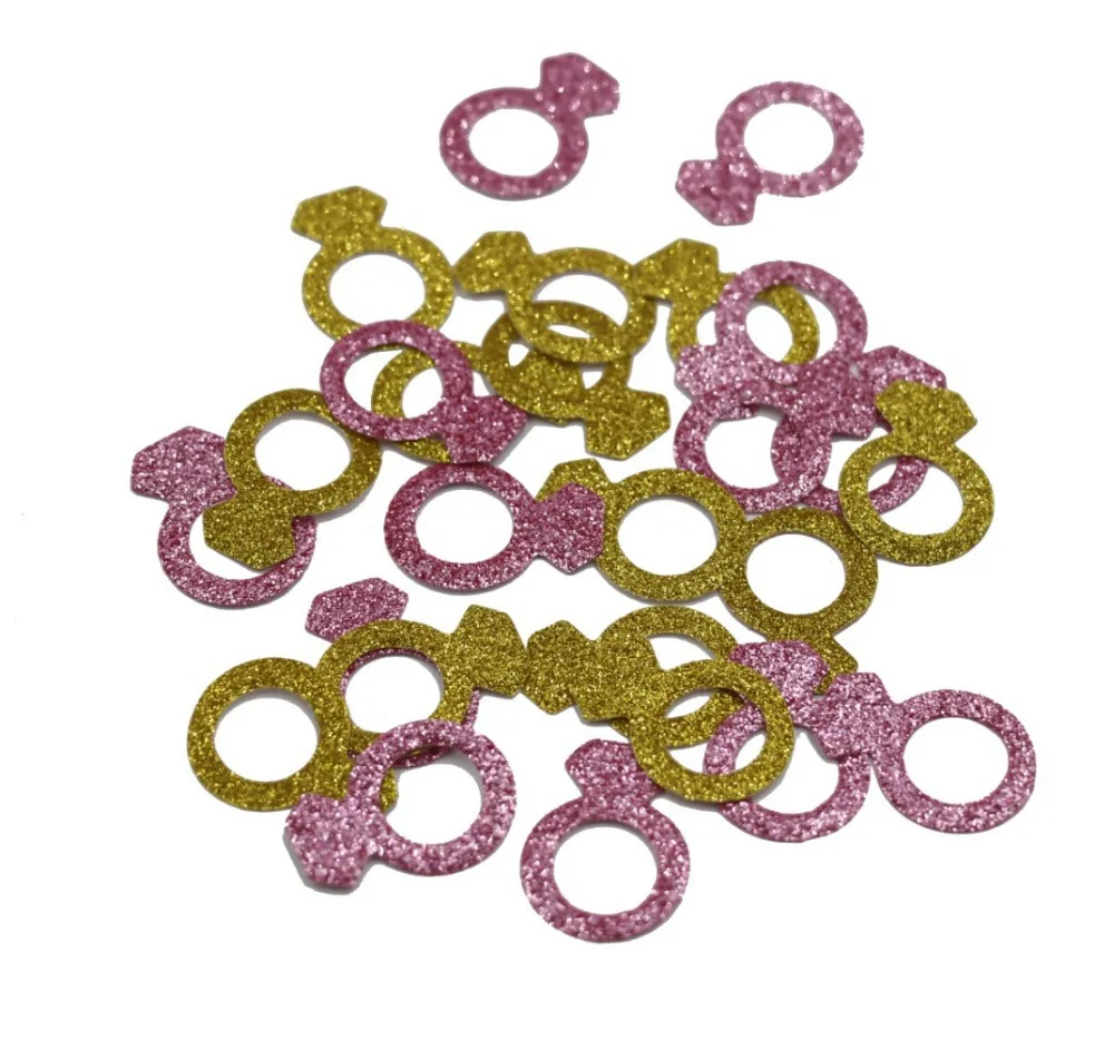 (100pieces/lot) Glitter Diamond Ring Confetti Weddings parties bridal