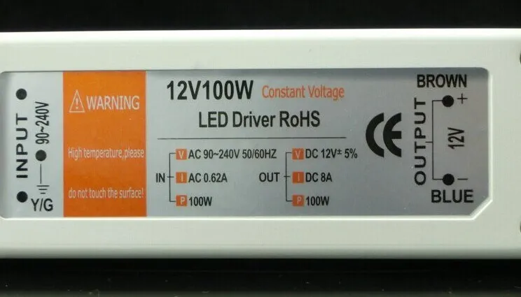 12 В 8a 100 Вт Импульсные блоки питания AC90-240V постоянной Напряжение светодиодный драйвер Трансформаторы