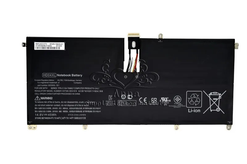 Оригинальный аккумулятор JIGU HD04XL для Hp Envy Spectre Xt 13 2021tu 2000eg 2120tu 685866 1B1 171 14 8 в 45
