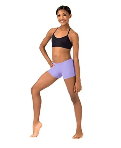 Adult Ballet Dance Shorts Mid Waist Lycra Spandex Nylon Shorts Gymnastic Dance Shorts (4)