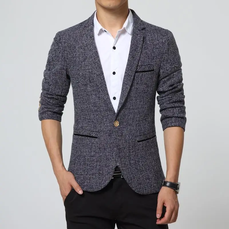 Men blazer Slim fit grey new arrival 2018 Casual suit Jacket Ceket
