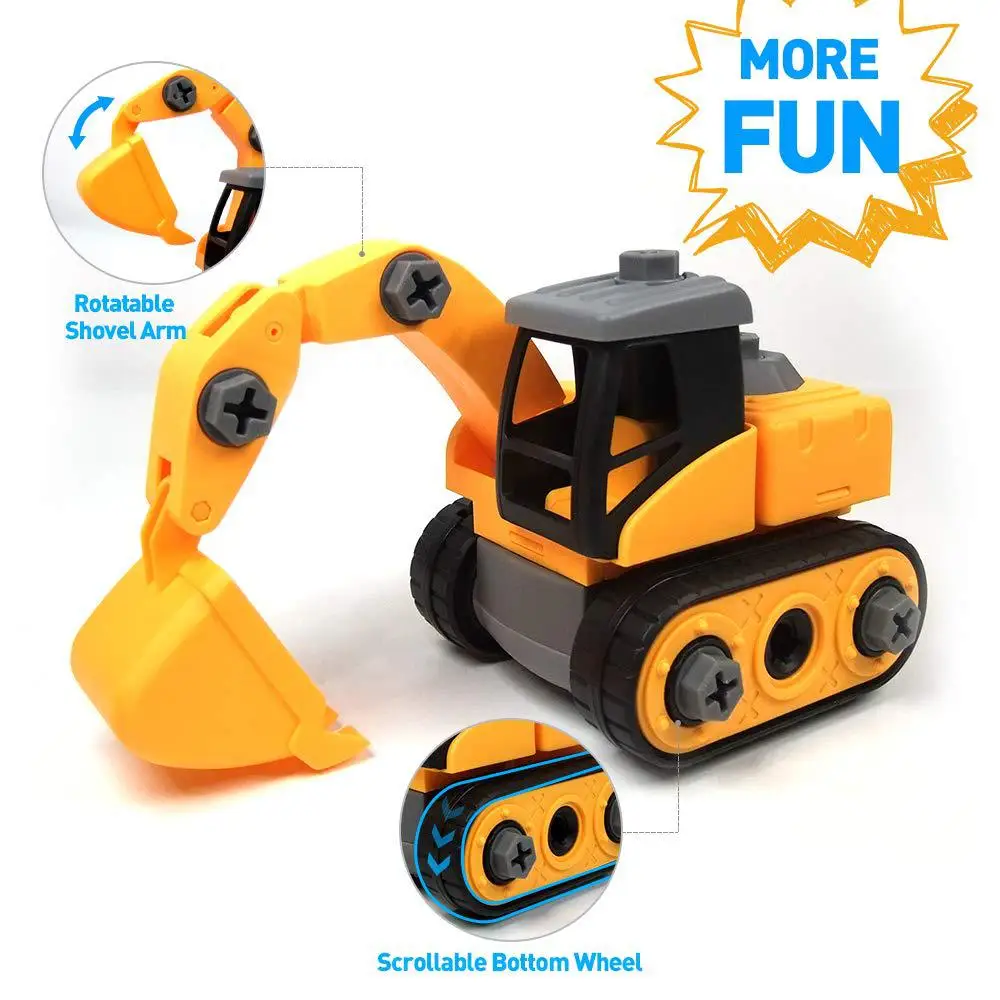 Забавная игрушечная машинка для детей, Разберите образовательное строительство, сделай сам, инженерное транспортное средство, игрушки, подарки для детей