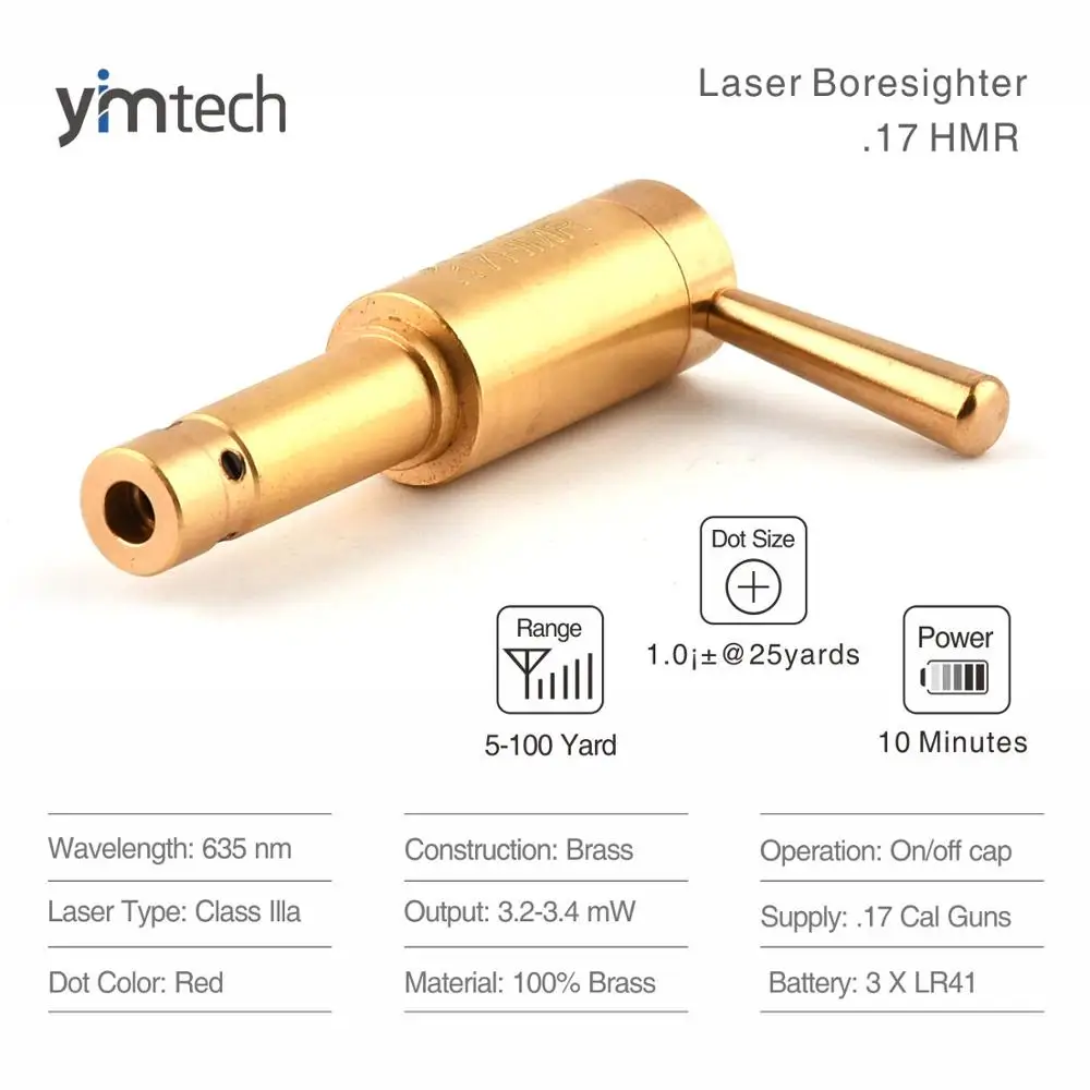 Лазерный boresighter bullet для. 17 HMR калибра Диаметр прицела Лазерная пуля red dot boresighter картридж