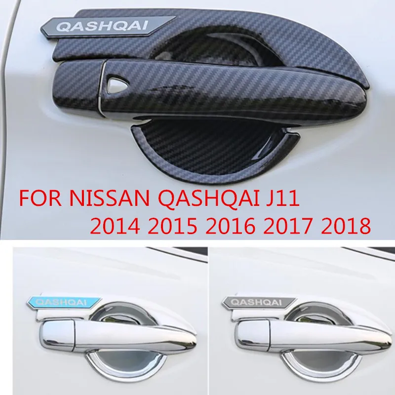 

ABS chrome FOR NISSAN QASHQAI J11 2014-2018 DOOR HANDLE COVER BOWL CUP CAP INSERT BEZEL FRAME STICKER TRIM CAR ACCESSORIES