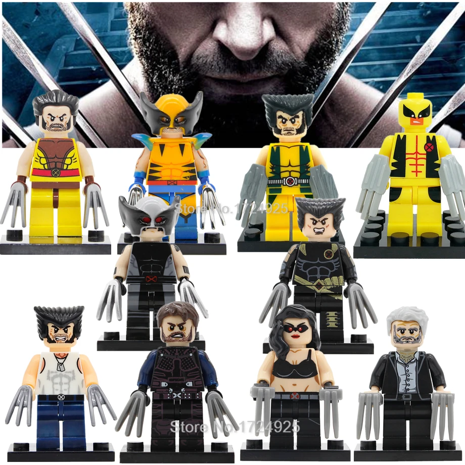 

Marvel Wolverine Figure Single Sale X-Men Super Hero Building Blocks Sets Models Bricks Toys for Children