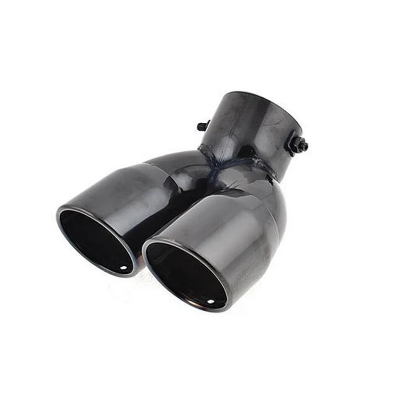 3.0" Inlet Car styling Double Outlets Dual Slant Cut Exhaust Muffler