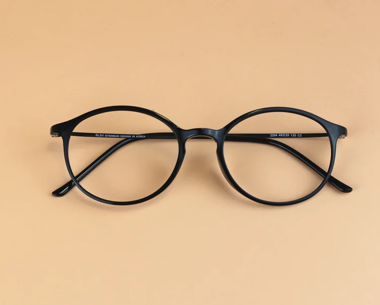 Ultem мужские очки винтажные круглые очки женские очки оправа Вольфрам Титан Оптические высококачественные красные очки Cerceve - Цвет оправы: Black