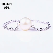 Женское Обручальное кольцо, 18 К, белое золото, цепочка на палец, натуральный пресноводный жемчуг, модное ювелирное изделие