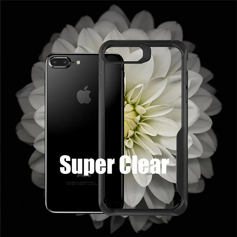 Высокопрозрачный противоударный бронированный чехол для iPhone 6 7 8 роскошный