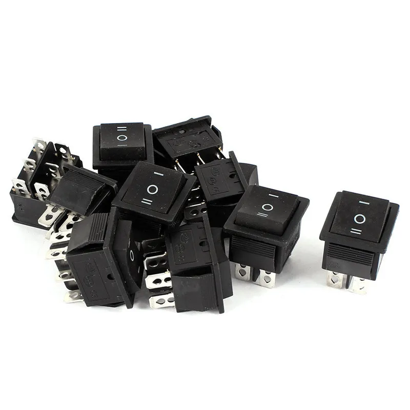50 шт. AC 250 В 15A 125 20A 6Pin DPDT ВКЛ./ВЫКЛ./вкл. 3 позиционный клавишный переключатель