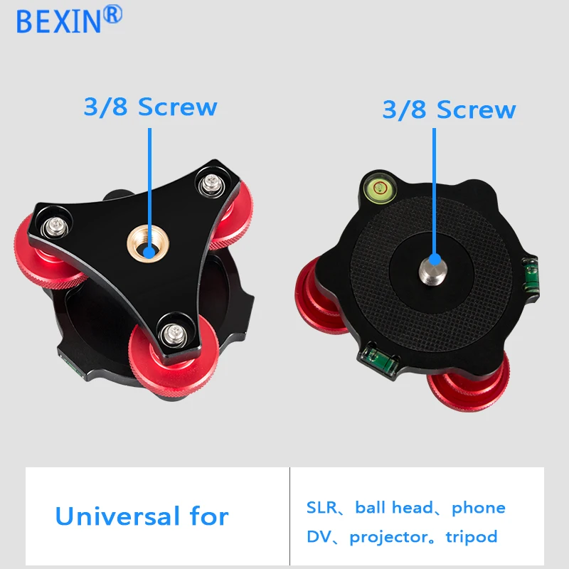  Tripod Speedy Leveling Base Leveler Adjusting Base Panning Level Plate with Bubble Level for Canon 