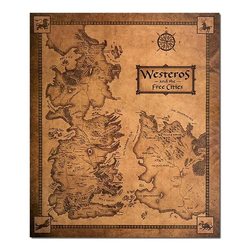 

50.5x35cm Vintage Kraft Movie Map Poster For Home Living Room Office Wall Art Paper Sticker Decorative Painting Gift