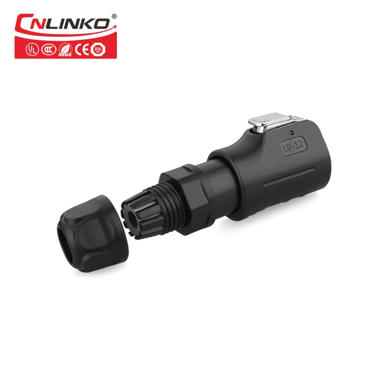 Серия CNLINKO LP M12 водонепроницаемый IP65 разъем 6 контактный AC DC Электрический штекер