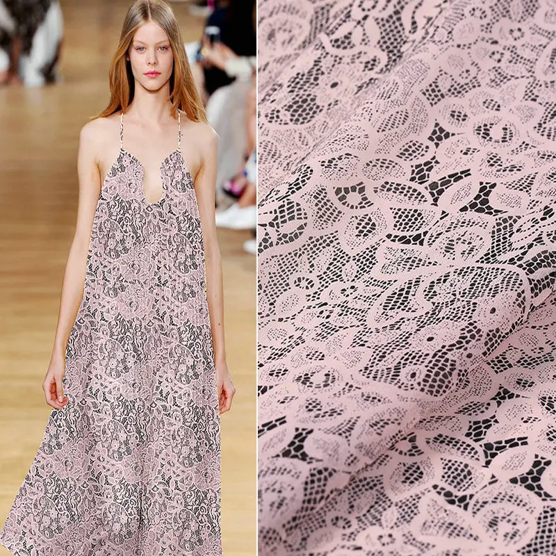 Lace Printed silk Fabric 11m/m 114cmin Fabric from Home