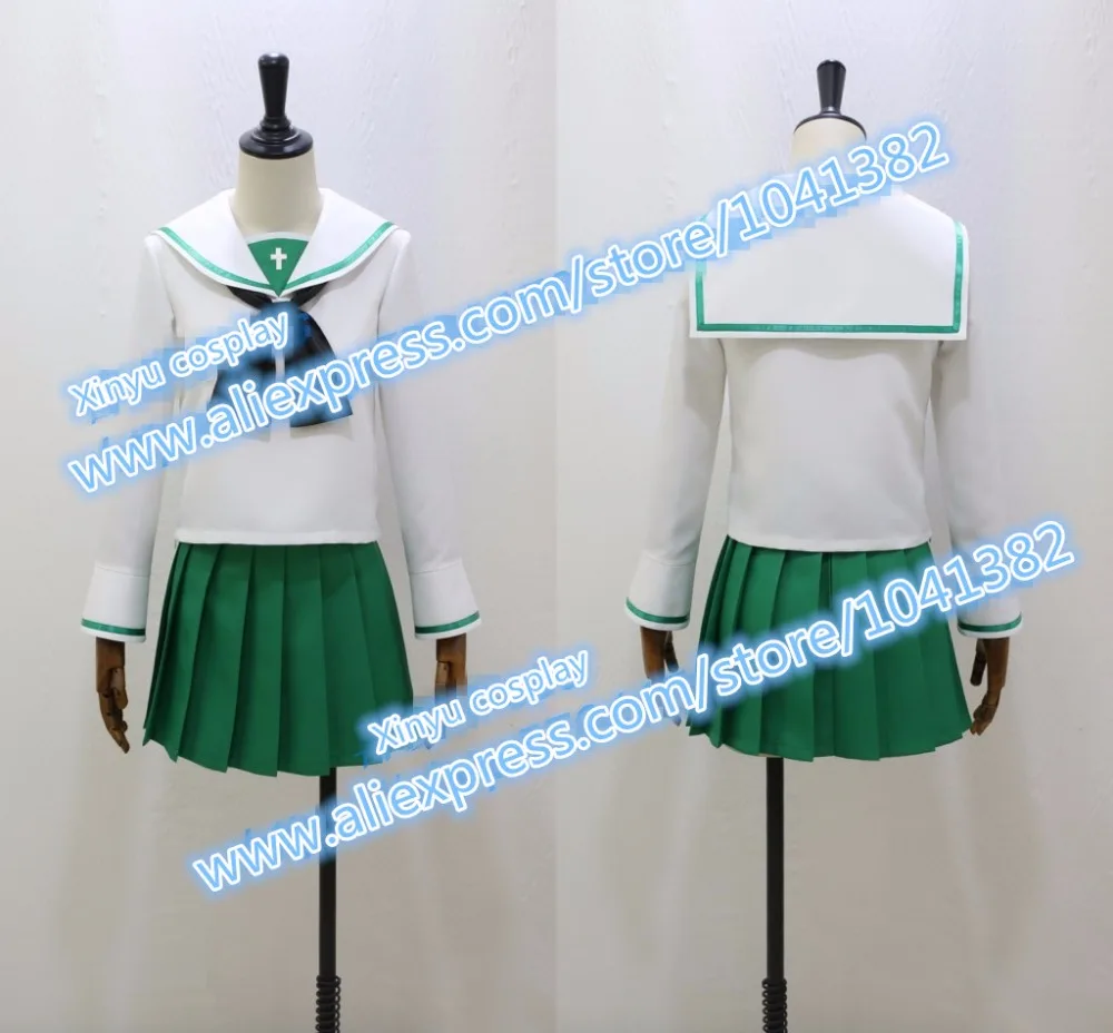 

Japanese Anime School Uniforms Girls and Panzer Nishizumi Miho Cosplay Costume customized any size