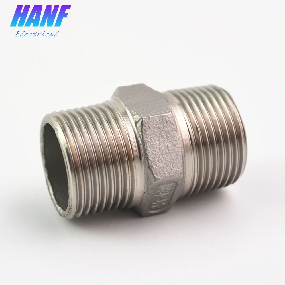 1 шт. BSP 3/4 &quotк штекеру резьба Шестигранная ниппель равный фитинг трубы SS304