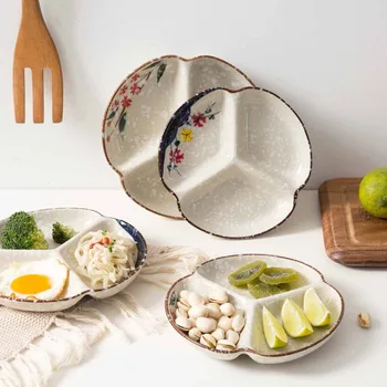 

OTHERHOUSE Ceramic Dinner Plates Breakfast Tray Sushi Plate Kitchen Tableware Dessert Cake Plate Salad Dishes China Dinnerware