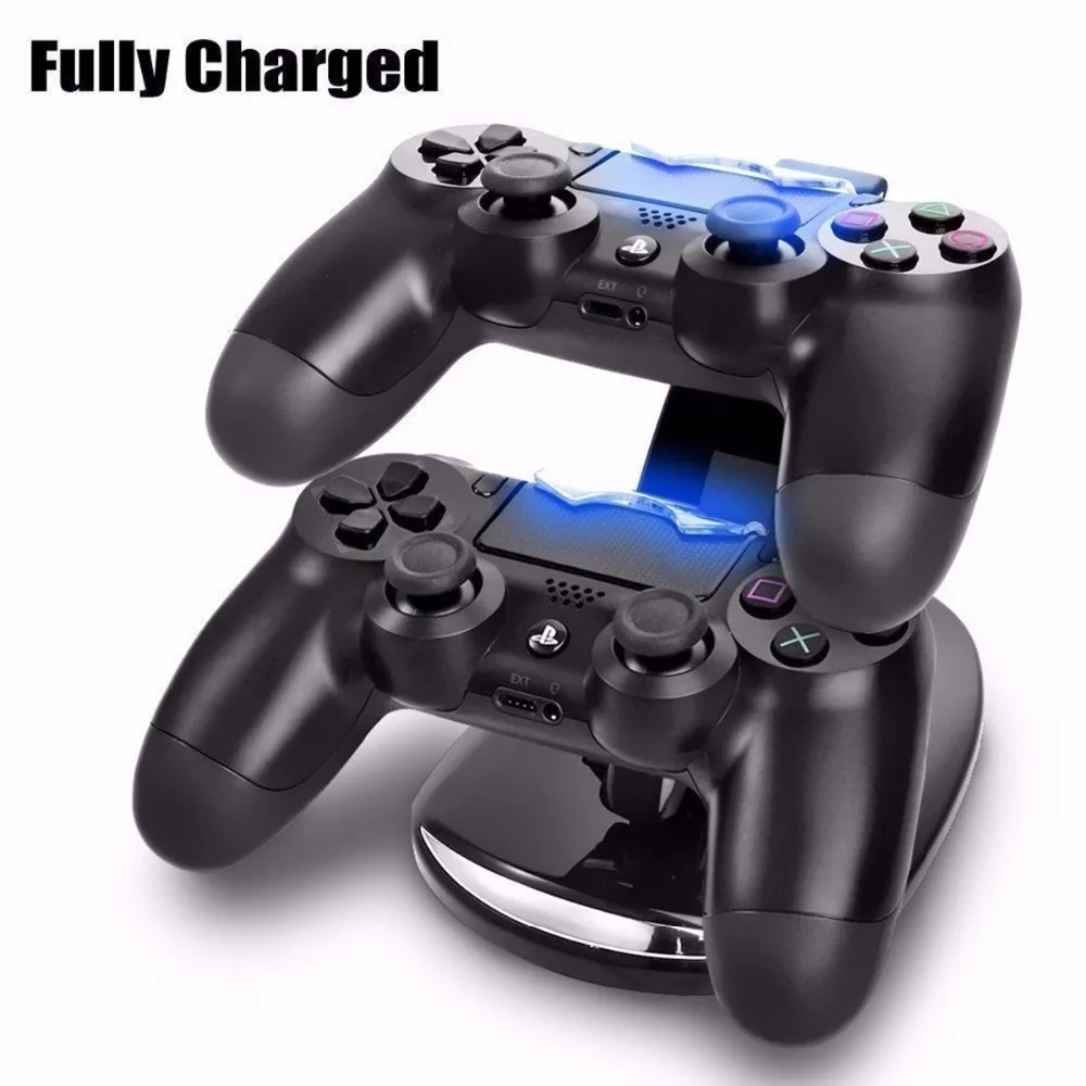 SOONHUA Dual USB Gamepad Зарядное устройство игровой контроллер Питание зарядка для док-станции Подставка для sony PS4 двойной контроллер шок