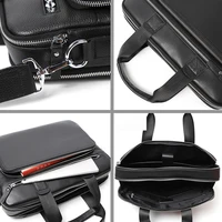Large Men's Briefcase Genuine leather Satchel Bags Male 14 inch Laptop Bag Handbag Business Shoulder Bags Briefcase Men Bag 2