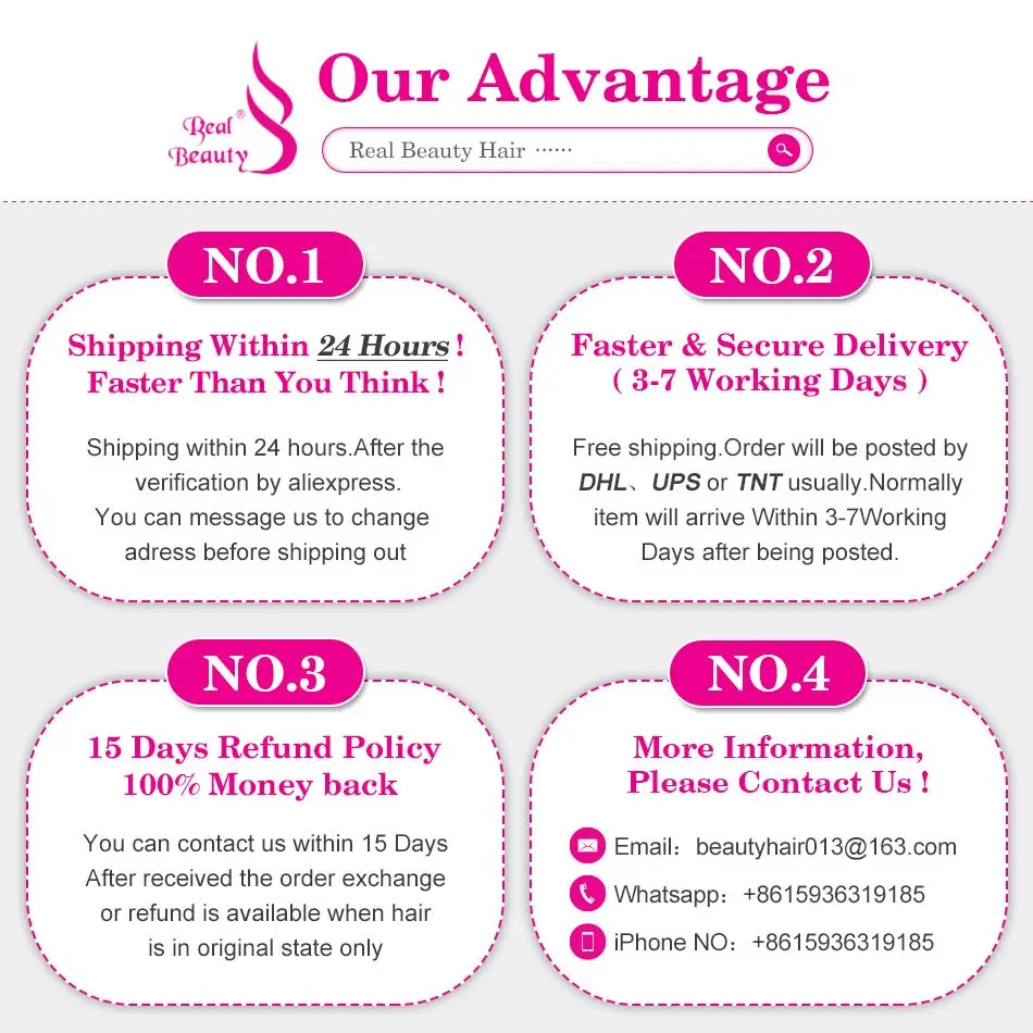 Real Beauty 4 Bundles Deal Brazilian Straight Hair Extensions Remy Human Hair Bundles Brazilian Hair Weave Bundles (13)