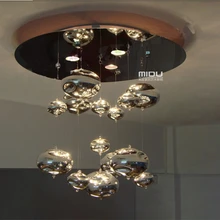 H 80 см муранский стеклянный шар декорирование абажура хромированные люстры де тето люстры сала домашний крепеж для подвесных светильников 110-240 В