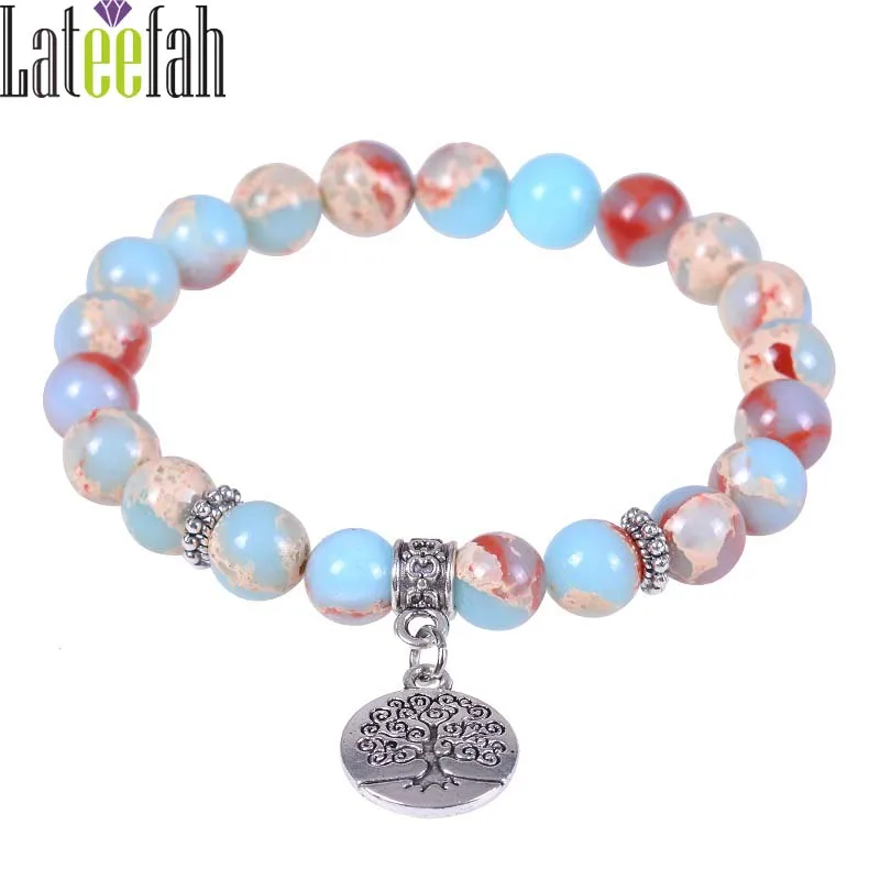 

Lateefah 2019 Fashion Natural Stone Bracelet Women Healing Stone Bracelets Bracelet Red Stone Color Bracelet
