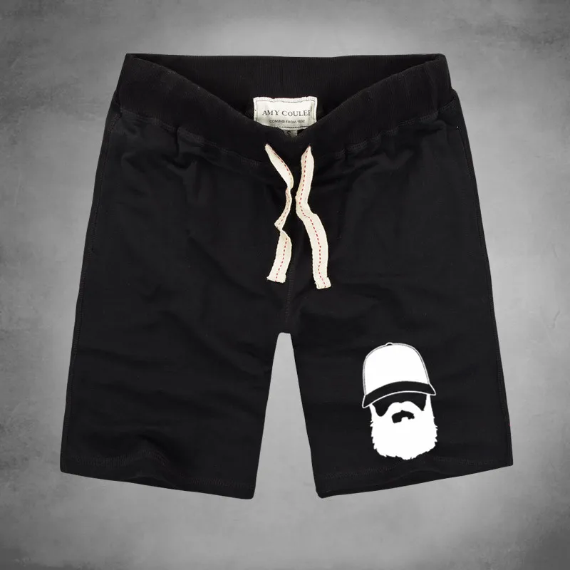 

1 Beard Patterned Shorts Set Vintage Running Fashion Sexy Printed Running Man Gym Short Pants Boy Mature Hip Hop Durable