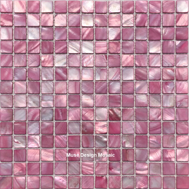 Princess Pink Natural Shell Mosaic Tile For Kitchen Princess Pink Natural Shell Mosaic Tile For Kitchen Backsplash Bathroom Salon Makeup Room Wall Sticker