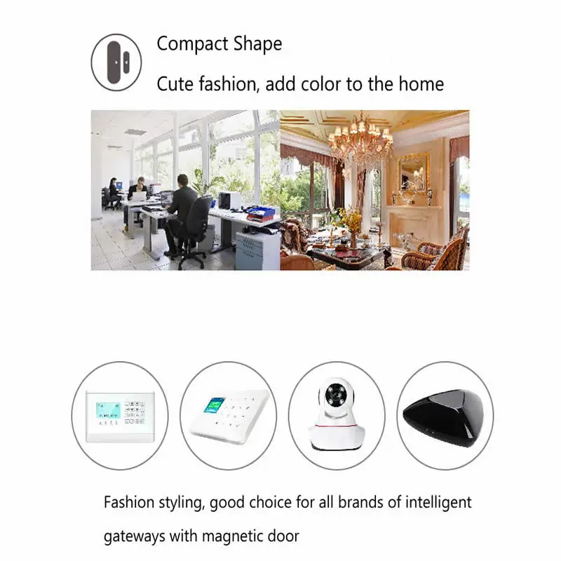 Wsdcam удаленный беспроводной дверной детектор контактный датчик магнитный датчик совместим с сигнализацией хост GSM и умный дом шлюзы Wi-Fi