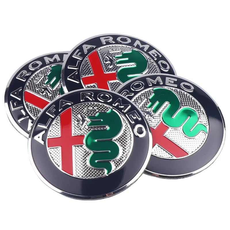 

4pcs 56mm Alfa Romeo Car Wheel Center Hub Caps Cover Rim Sticker Badge Styling For Mito 147 156 159 166 Giulietta Spider GT