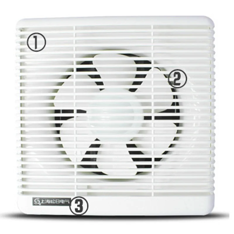 Ventilation fan white wall mounted window glass small fan extractor