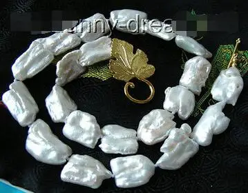 

Free Shipping >> SUPERB RARE BIG 20MM WHITE natural cultured pearls necklace n513