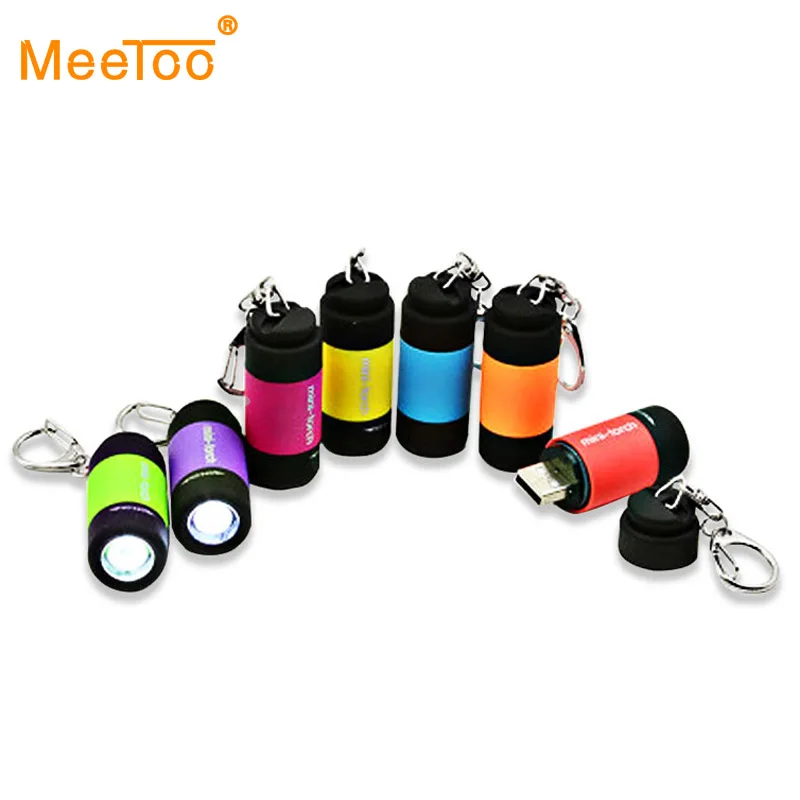 

USB Rechargeable Flashlight Mini COB LED Flashlight Powerful Built in Battery Keychain Pocket Lamp Torch For Emergency Camping