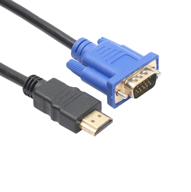 

New 1080P HD Audio Converter 1.8m HDMI to VGA Adapter Cable Digital Adapter HDMI 15 pin VGA Connector Cable for Computer