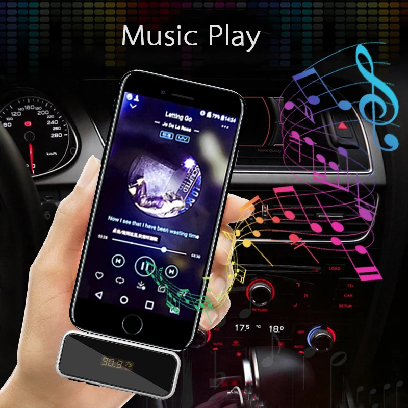 Мини fm передатчики для iPhone Беспроводной Bluetooth MP3 плеер Авто Drive передатчиком Hands free