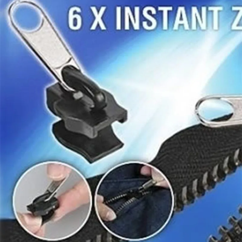 6 pack Zip Rescue Instant Repair Kit practical Fix black zippers for