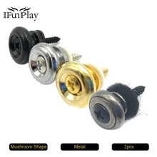 2 шт. грибы головы гитарный ремень кнопки металлический ремешок замки Гавайская гитара Электрогитара Бас ремень пряжка Кнопка Аксессуары для гитары