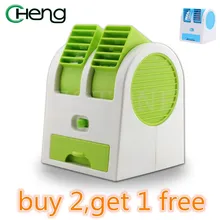 Mini Small Fan Cooling Portable Flexible Desktop Dual Bladeless Air Conditioner For Laptop Desktop Computer USB Interface hot