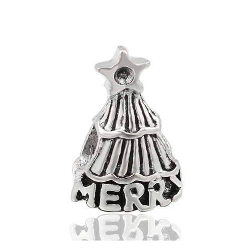 Макси маленькое Рождественское дерево костыль колокольчик Санта Клаус подвески-шармы Pandora Браслеты и браслеты для женщин DIY для украшения подарка
